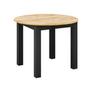 Kihúzható étkezőasztal, arany craft tölgy/fekete, 103-142x76 cm, HARRY