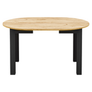 Kihúzható étkezőasztal, arany craft tölgy/fekete, 103-142x76 cm, HARRY