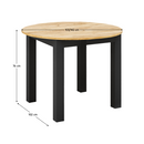 Kihúzható étkezőasztal, arany craft tölgy/fekete, 103-142x76 cm, HARRY