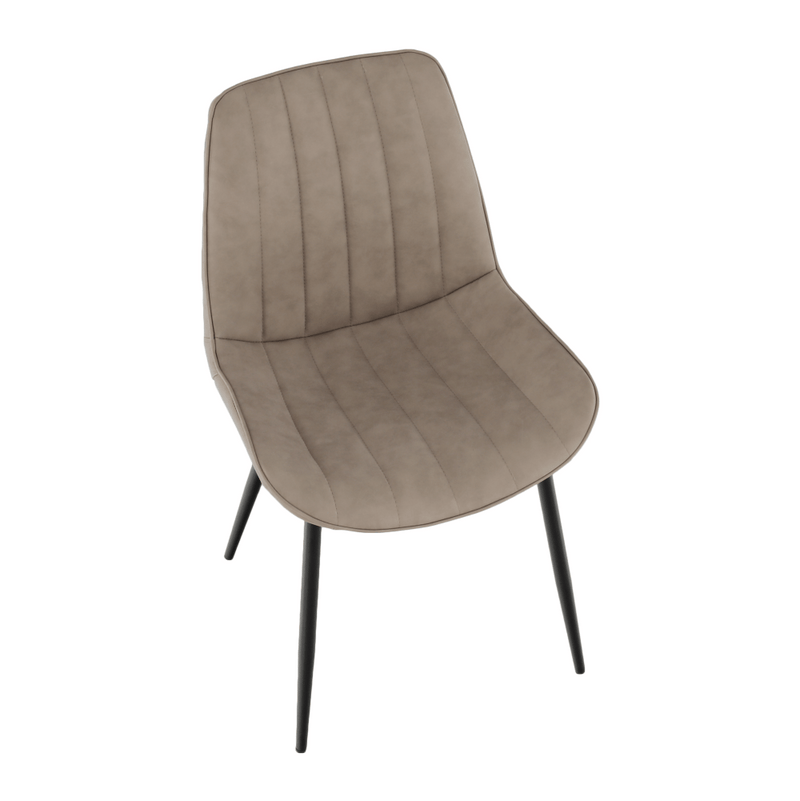 Szék, szürkésbarna taupe/fekete, HAZAL