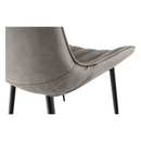 Szék, ekobőr világosszürke/fekete, HAZAL