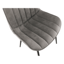 Szék, ekobőr világosszürke/fekete, HAZAL