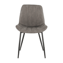 Szék, ekobőr világosszürke/fekete, HAZAL