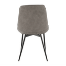 Szék, ekobőr világosszürke/fekete, HAZAL