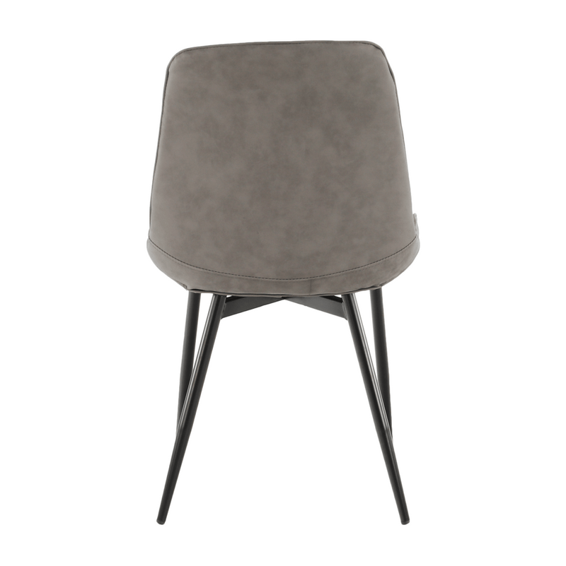 Szék, ekobőr világosszürke/fekete, HAZAL