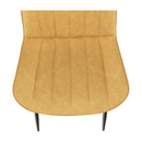 Szék, ekobőr sárga/fekete, HAZAL