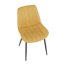 Szék, ekobőr sárga/fekete, HAZAL