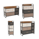 Komód szövet fiókokkal, bézs/barna, HAZEL TYP 2