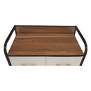 Komód szövet fiókokkal, bézs/barna, HAZEL TYP 2