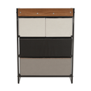 Komód szövet fiókokkal, bézs/barna, HAZEL TYP 2