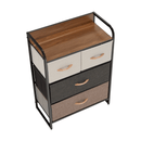 Komód szövet fiókokkal, bézs/barna, HAZEL TYP 2