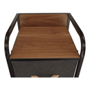 Komód szövet fiókokkal, bézs/barna, HAZEL TYP 1