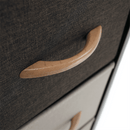 Komód szövet fiókokkal, bézs/barna, HAZEL TYP 1