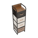 Komód szövet fiókokkal, bézs/barna, HAZEL TYP 1