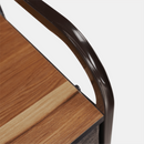 Komód szövet fiókokkal, bézs/barna, HAZEL TYP 3