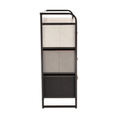 Komód szövet fiókokkal, bézs/barna, HAZEL TYP 3