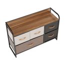 Komód szövet fiókokkal, bézs/barna, HAZEL TYP 4