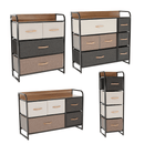 Komód szövet fiókokkal, bézs/barna, HAZEL TYP 2