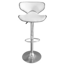 Bárszék, fehér/króm, HEDLI