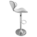 Bárszék, fehér/króm, HEDLI