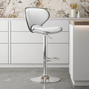 Bárszék, fehér/króm, HEDLI