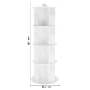 Forgó polcállvány, 4 polc, fehér, ERION TYP 1+ ajándék