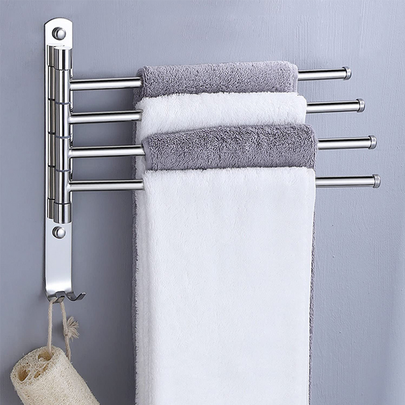Törülközőtartó, ezüst, HOLDER
