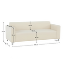 3-személyes, textilbőr bézs, HOMKER