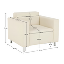 Fotel, textilbőr bézs, HOMKER