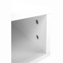 Kisasztal/éjjeliszekrény, fehér/fekete, HONEJ