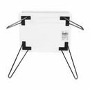 Kisasztal/éjjeliszekrény, fehér/fekete, HONEJ