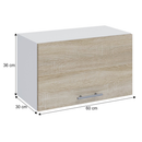 felsőszekrény, tölgy sonoma/fehér, FABIANA W - 60OK