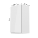 Felsőszekrény, fehér/fehér extra magasfényű, balos, AURORA G40