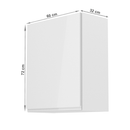 Felsőszekrény, fehér/fehér extra magasfényű, balos, AURORA G601F