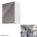 Felsőszekrény, fehér/szürke extra magasfényű, balos, AURORA G601F