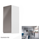 Felsőszekrény, fehér/szürke extra magasfényű, balos, AURORA G30