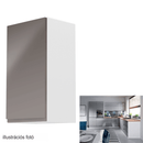 Felsőszekrény, fehér/szürke extra magasfényű, balos, AURORA G40