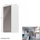 Felsőszekrény, fehér/szürke extra magasfényű, balos, AURORA G30