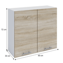 felsőszekrény, tölgy sonoma/fehér, FABIANA W - 80
