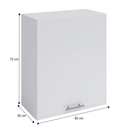 felsőszekrény, fehér, balos, FABIANA W - 60