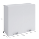 felsőszekrény, fehér, FABIANA W - 80