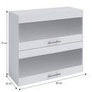 felsőszekrény, fehér, FABIANA W - 80K2S