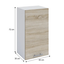 felsőszekrény, tölgy sonoma, jobbos, FABIANA W - 40