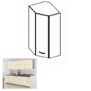 felsőszekrény, bézs magas fényezéssel, PRADO 60/60 N G-72