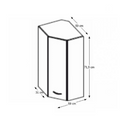 Felsőszekrény, fehér magasfényű, PRADO 60/60 N G-72