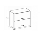 Felsőszekrény, bézs magasfényű/szürke,  PRADO 80 GU-72