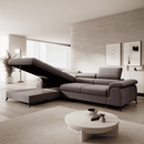 Kihúzható ülőgarnitúra, barna, balos, HORTY ROH