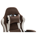 Irodai/gamer szék, barna/fehér, HOSPO