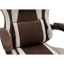 Irodai/gamer szék, barna/fehér, HOSPO