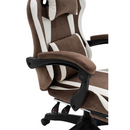 Irodai/gamer szék, barna/fehér, HOSPO